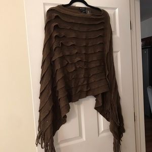 Poncho type sweater